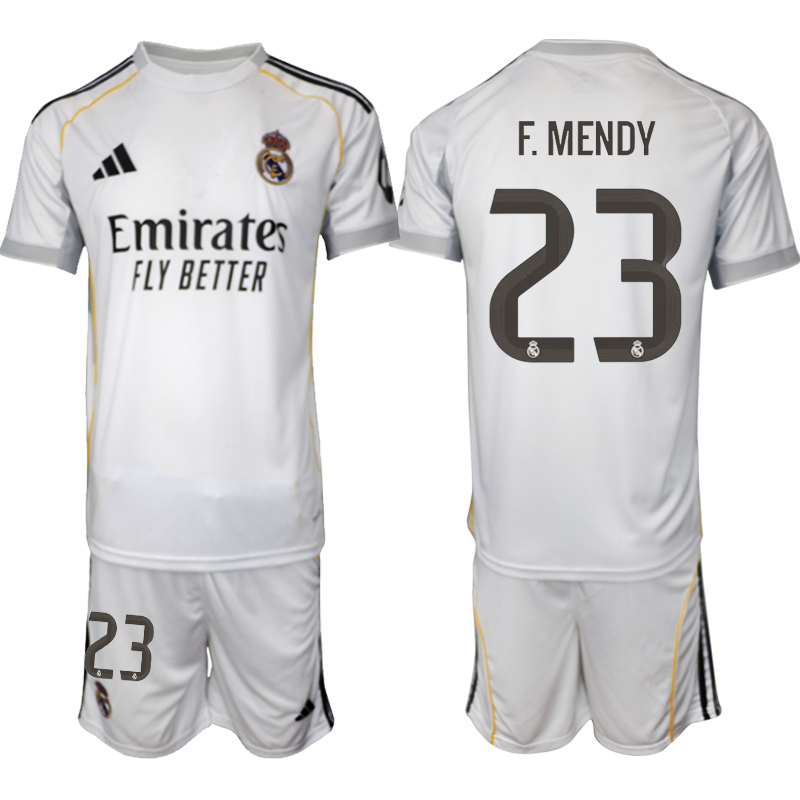 Men 2025-2026 Club Real Madrid home white #23 Soccer Jersey 01->real madrid jersey->Soccer Club Jersey